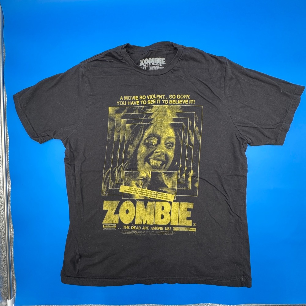 Fright Rags Zombie Lucio Fulci Horror Movie Graphic T-Shirt Black XL SKU 0983